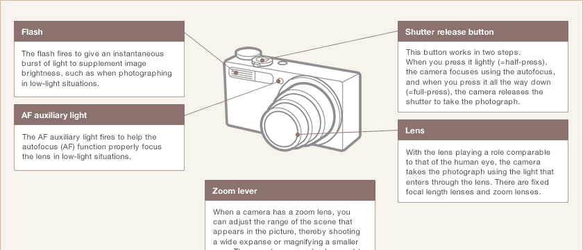 The mechanism of a digital camera / Digital Camera Basic Knowledge / PHOTO  STYLE / Digital Cameras