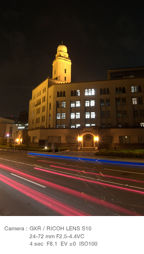 With light trails captured skillfully