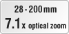 28-200mm 7.1x optical zoom