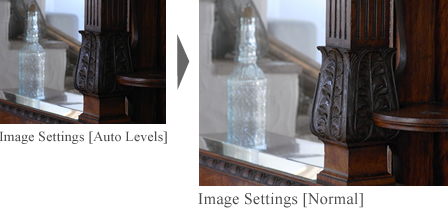 Auto level compensation displays its power when shooting high-contrast subjects