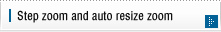 Step zoom and auto resize zoom