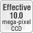 effective 10.0 mega-pixel CCD