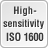High- sensitivity ISO 1600