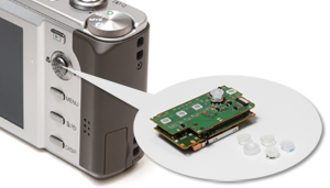 Numerous buttons were prototyped and tested to determine the shape of the ADJ cross button.