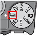 For continous shooting, turn the mode dial to [Continuous].