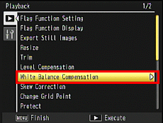 select [White Balance Compensation]