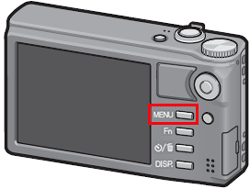 2 Press the [MENU] button to display the shooting setting screen.