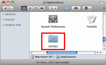 Open the [Utilities] folder.