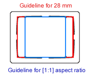 Guideline of the frame in the GV-2 (simulated)