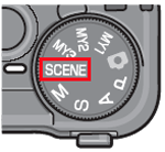 Mode dial : SCENE