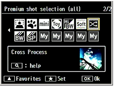 Premium Shot mode > Cross process