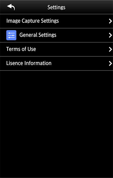 Settings Screen