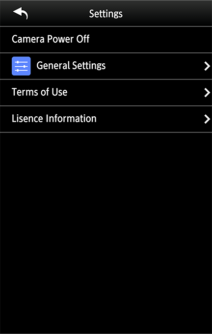 Settings Screen