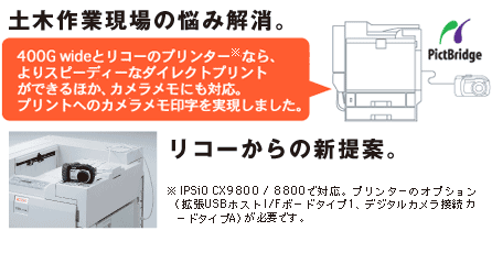 土僕作業現場の悩み解消。リコーからの提案。