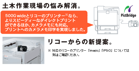 土僕作業現場の悩み解消。リコーからの提案。