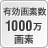 有効画素数 1000万画素