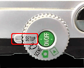 モードダイヤルを [SETUP] に合わせます