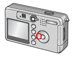 フラッシュを使用する場合、購入時の状態は発光禁止に設定されていますので、下図のフラッシュボタンを使用し、フラッシュモードを切り替えてから使用してください