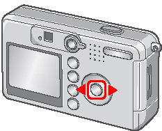 [＜] または [＞] ボタンを押し、削除したいファイルを表示します