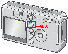 [ADJ.]ボタンを 3回押します