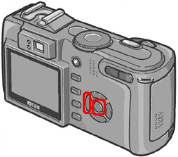 [OK] ボタン、または [＜] ボタンを押します。撮影設定メニューが消え、画面上に設定値が表示されます