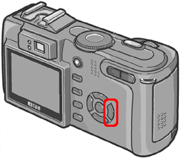 [＞] ボタンを押します。<br>ホワイトバランスが設定されます
