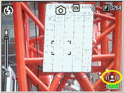 液晶モニター右下にブレ軽減マークが表示されま