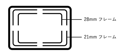 ファインダー内の表示は下図のようになります