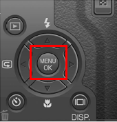 [MENU/OK] ボタンを押します