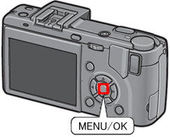 ＞ボタンでセットアップメニューを表示します