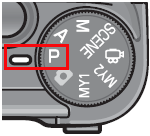 モードダイヤルを "P " [プログラムシフトモード] に合わせます