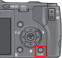 ［ DISP. ］ ボタンを長押しします