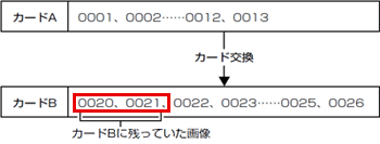 残っていた画像のファイル名（画像番号）から連番になります