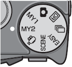 モードダイヤルを [ MY1 ] または [ MY2] に合わせて撮影します