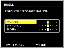 ［ カスタム設定 ］の値を設定します