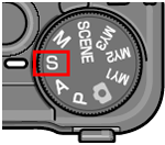 S ： シャッタースピード優先モード