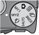 モードダイヤルを [ MY1 ] または [ MY2] に合わせて撮影します