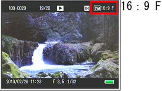 例）［ 16：9 F ］画像イメージ