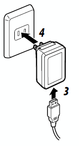 USB 電源アダプターにUSB ケーブルを接続します。