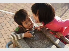 「 水道の水うま~。 」