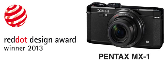 コンパクトデジタルカメラ『PENTAX MX-1』が「レッドドット・デザイン賞　プロダクトデザイン2013」を受賞