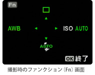 撮影時のファンクション(Fn)画面