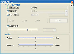 ホワイトバランスの調整