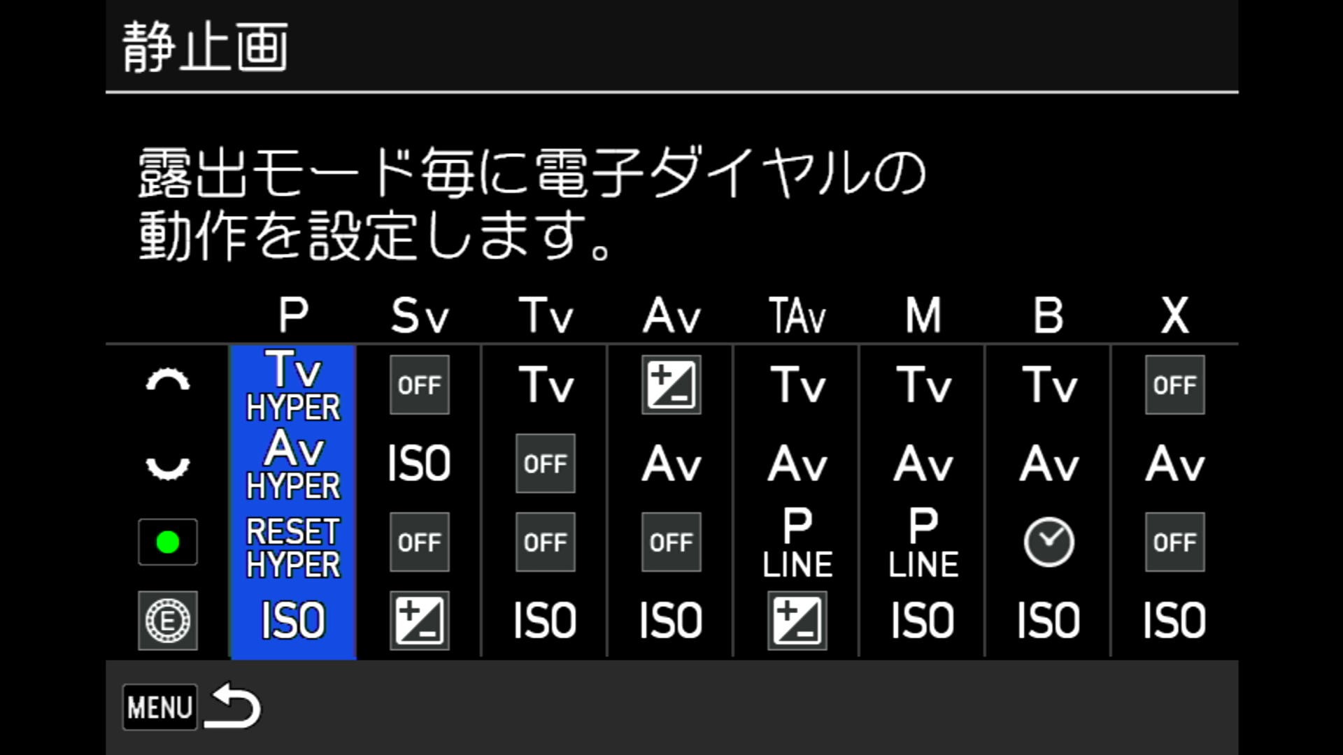 撮影モード選択イメージ