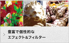 豊富で個性的なエフェクト＆フィルター