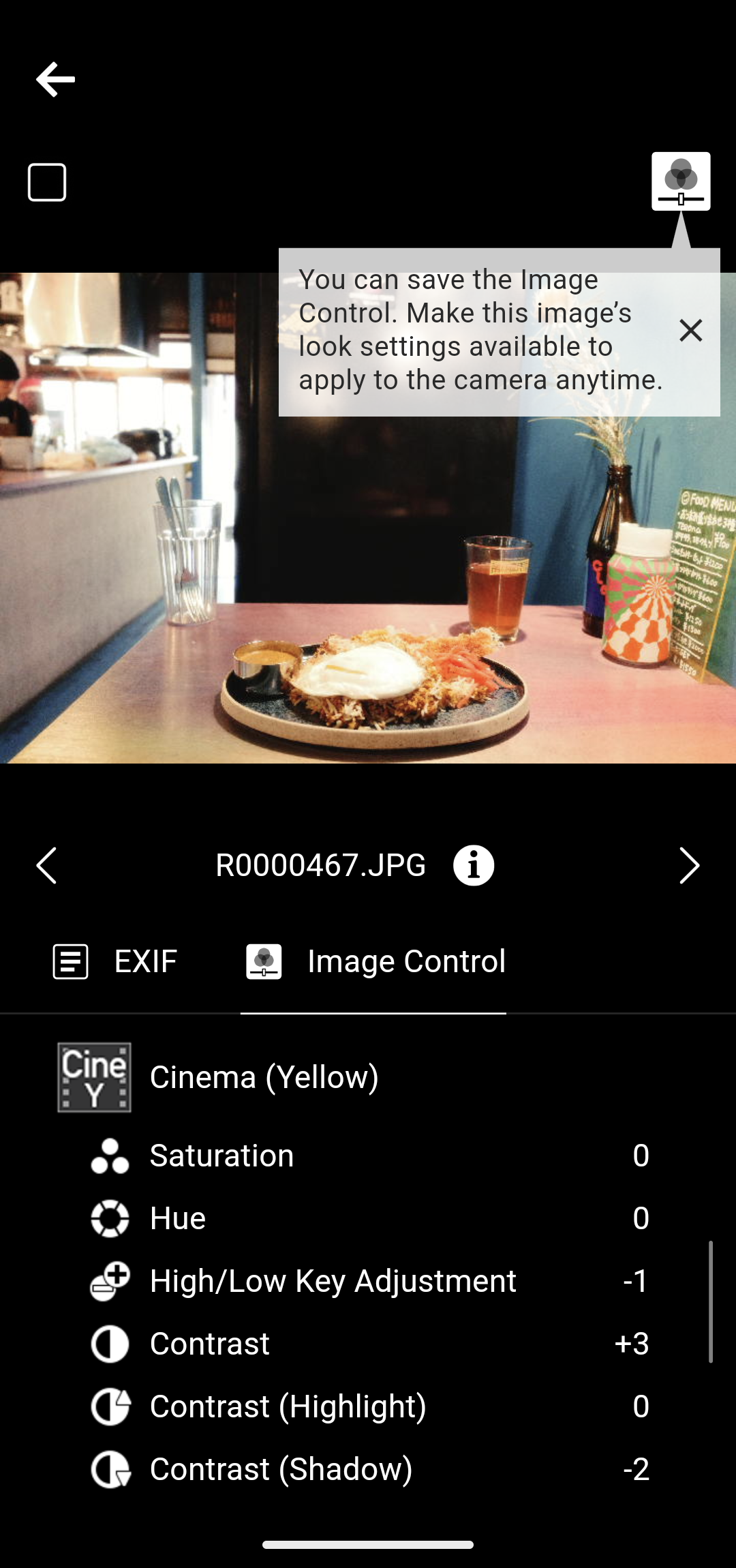 Camera images (single image display)