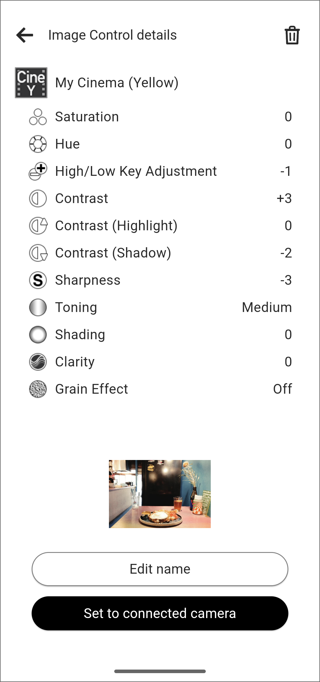 Image Control details