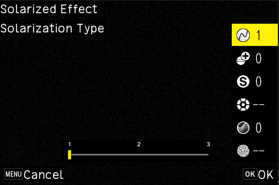 Solarized Type 1 setting screen